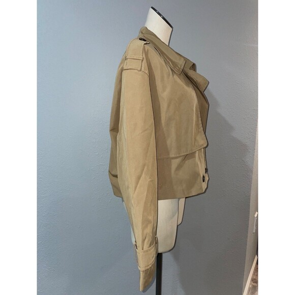 Abercrombie & Fitch Women's Relaxed Short Trench Coat size XL NWT Caramel - Picture 5 of 11